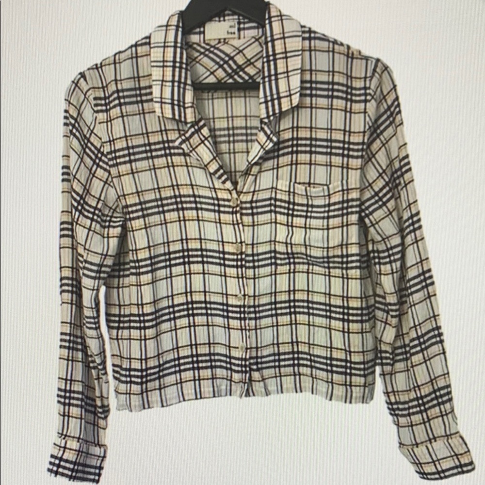 Plaid Button-Up Shirt